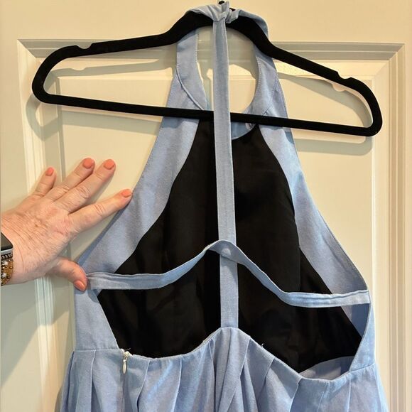 ELLIAT Boheme Ocean Dress Open Back Cool Vintage Blue Women’s Size Large - Picture 5 of 7